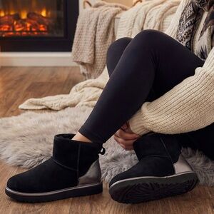 UGG Black and Silver Boots Sz 6